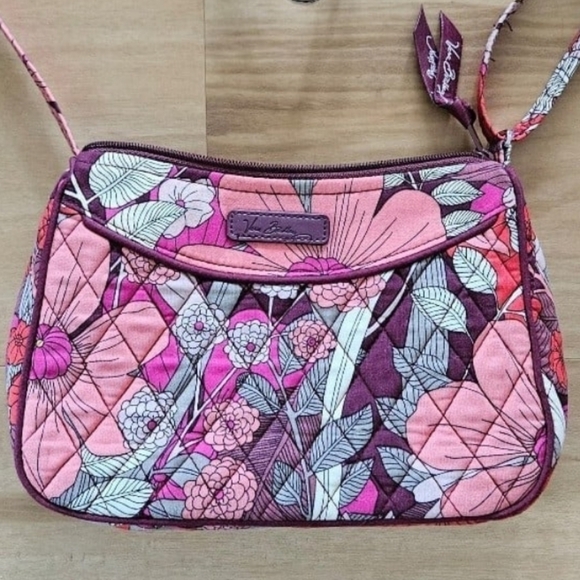 💋Final💋 Vera Bradley Little Crossbody Bag Small Purse Floral Bohemian Blooms - Picture 5 of 7